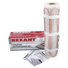 Теплый пол (нагревательный мат) REXANT Extra, площадь 5,0 м2 (0,5 х 10,0 метров), 800Вт, (двух жильный)