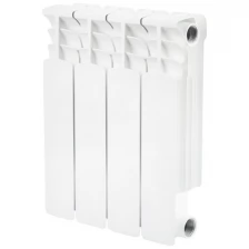 Радиатор биметаллический STOUT Space 350 - 4 секции (подключение боковое, цвет белый)