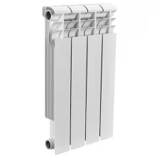 Радиатор биметаллический ROMMER Optima Bm 500 - 4 секции (подключение боковое, цвет белый)