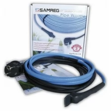 Готовый комплект греющего кабеля резистивного Samreg PipeWarm (18м) для обогрева труб снаружи