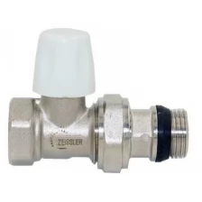 Клапан нижний радиаторный настроечный прямой 3/4" с кольцевым уплотнением полусгона ZEISSLER арт. RD222.03