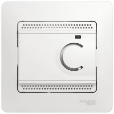 Термостат теплого пола SCHNEIDER ELECTRIC электронный теплого пола с датчиком, 10A (в сборе с рамкой) SE Glossa Беж