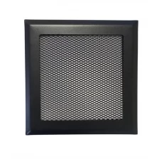 Вентиляционная решетка металлическая на магнитах 150х150 мм, чёрная матовая.
