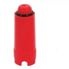Заглушка красная Henco для фитингов с внутренней резьбой, 1/2"НР, L=80 мм, комплект из 2-х штук