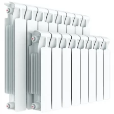 Радиатор биметаллический Rifar Monolit Ventil 500, 08 секций, Нижнее подключение левое (MVL), цвет белый