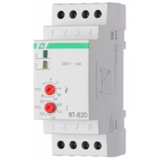 Регулятор температуры F&F RT-820 напряжение питания 50-264 В АС/DC, Диапазон от +4 до +30 гр., Контакт 1NO/NC, Максимальный ток 16 А.