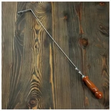 Кочерга узбекская с деревянной ручкой, с узором, 50/1см, сталь 3мм