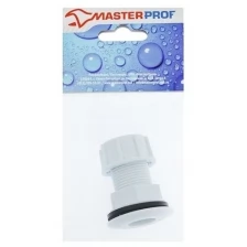 MasterProf Штуцер MasterProf, 3/4", для емкостей, с прокладкой, пластиковый